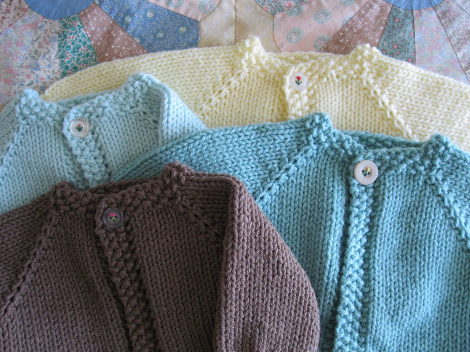 Hand knit baby sweater........ mint green cardigan with Etsy