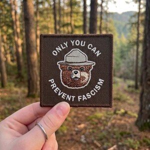 Prevent Fascism Bear Patch – Punk Rock Screenprinted Activism Applique