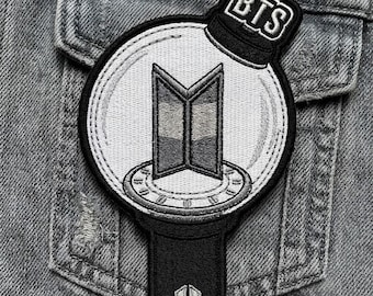 BTS Army Bomb Ver 4 Lightstick Patch - K-Pop Fan Embroidered Iron-On Badge, Arirang Concert Gear Applique