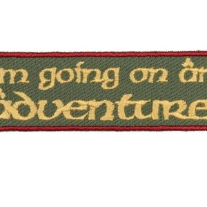 I'm Going On An Adventure! Patch - Made in USA Bibliophile Embroidered Iron-On Badge, Fantasy Book Lover Gift