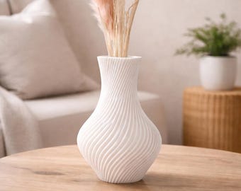 Jarrón de diseño retorcido