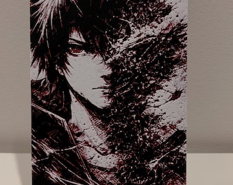 Pintura en relieve de Sasuke 13x20cm