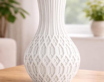 Jarrón de diseño blanco