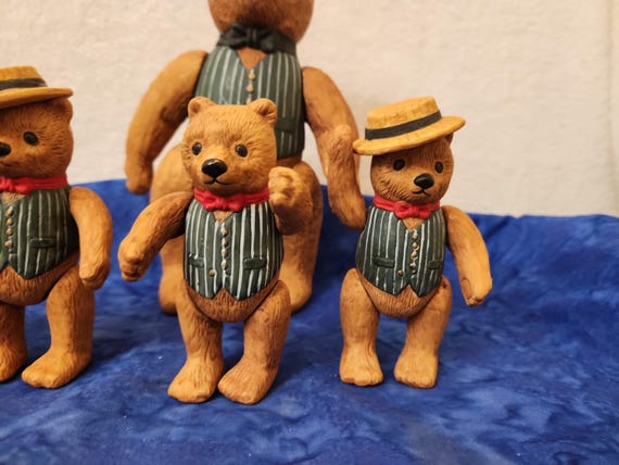 ★レア　【PENDLETON】ビンテージ　ベアー　ぬいぐるみ　3体セット Ted D Bear or Smaller Bears 1983 Porcelain Dept 56 Teddy Bears in