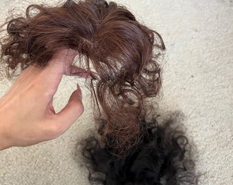 Aplique de cabelo Easy Wear 8 in T-Base Wool Curl Topper Processed Remy Clip Hair
