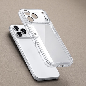 Lyxigt genomskinligt stötsäkert fodral till iPhone 17 / 17 Air / 17 Pro / 17 Pro Max – Genomskinlig hybrid TPU + PC-hårt bakstycke