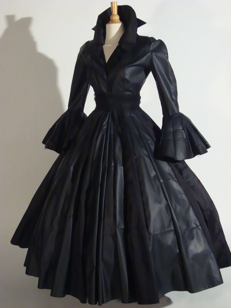 Femme Fatal 1, 1950s inspired art piece, costume coat, wearable image 3