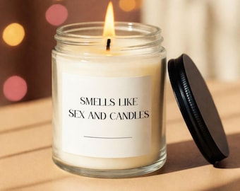 Love Candle Gift, Cozy Glass Jar Soy Candle with Smells like sex and candles, Valentines or Anniversary Gift for Couples, Him or Her
