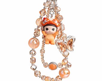 Authentic Molly dragon charm made into a keychain/bag charm