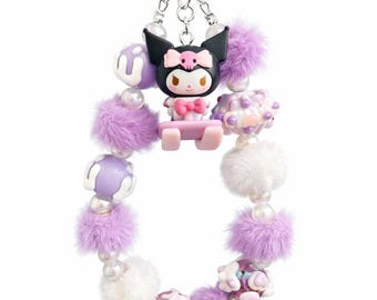 Authentic Kuromi bag charm/keychain