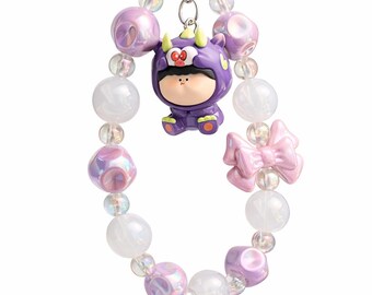Authentic Amll Purple Dragon bean keychain/ bag charm