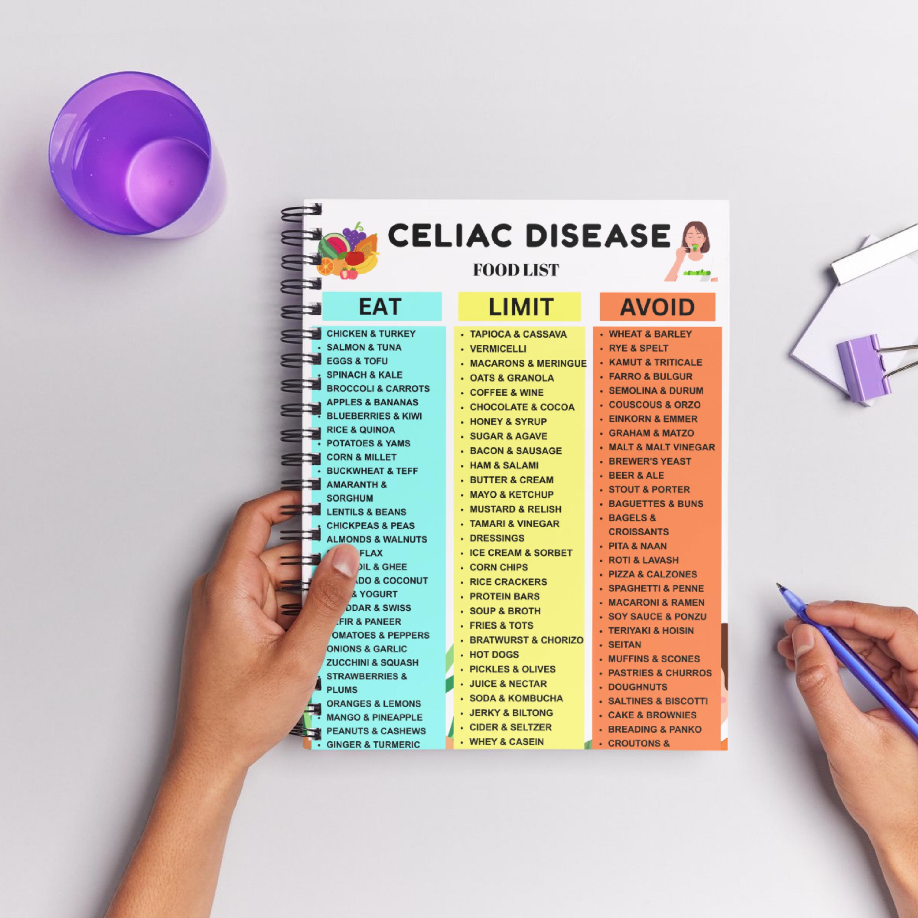 Celiac Disease Diet Food List Printable PDF, Gluten Free Foods to Eat ...