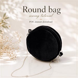 Round Bag Sewing Pattern, Circle Waist Shoulder Bag (PDF Download)