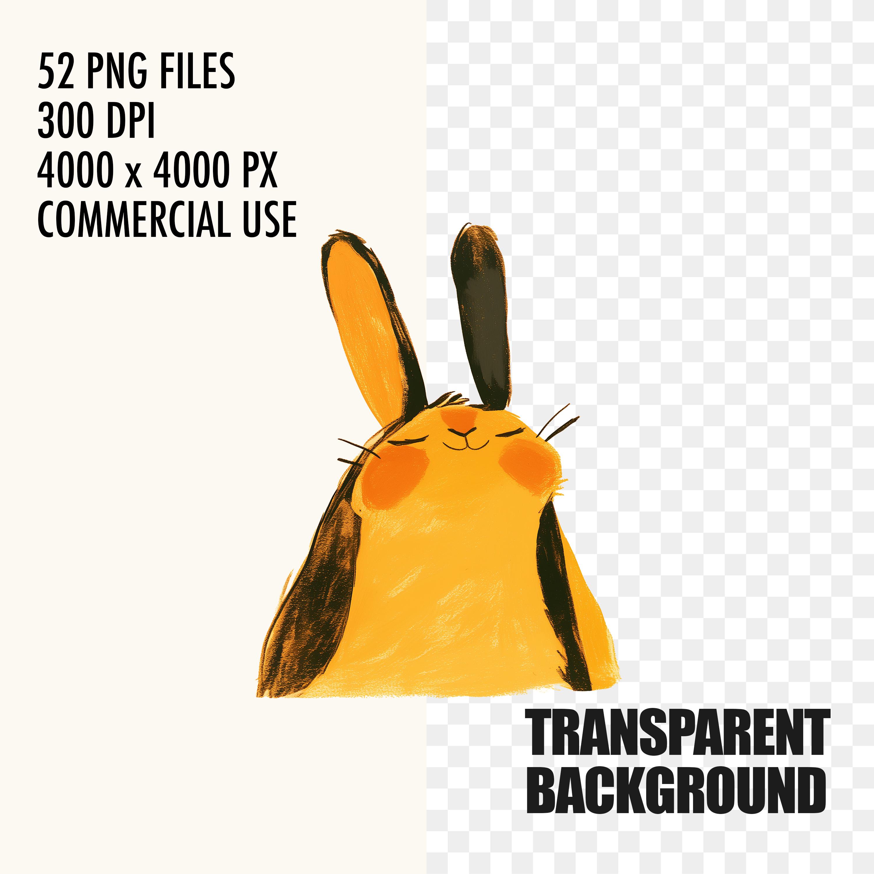 Crayon Bunny Clipart PNG | Cute Scribble Rabbit Doodle | Kawaii Nursery ...
