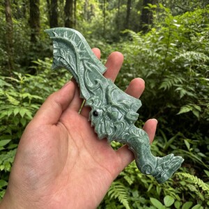 Natural Lushan Jade/Green Jade/Shell Fossil Dagger,Quartz Crystal Dagger ,Energy Healing,Gemstone Gift 1PC