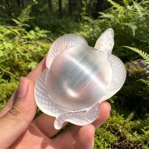 Natural Selenite Tortoise Fidget Board,Quartz Crystal Fidget Board,Gemstone Gift,Energy Healing 1PC