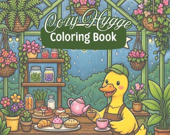 Gemütliches Hygge Bäckerei Malbuch | Für Erwachsene und Jugendliche | Süße Tiere