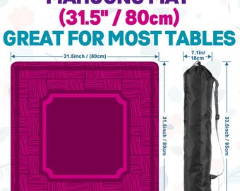 Crosshatch Scalloped Mahjong Mat 31.5" (80cm)