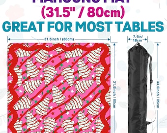 Christmas Tree Cakes Mahjong Mat 31.5" (80cm)