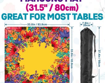 Wildflowers Mahjong Mat 31.5" (80cm)
