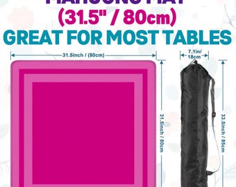 Light Border Stripes Mahjong Mat 31.5" (80cm)