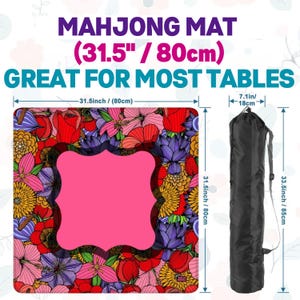 Retro Blooms Mahjong-Matte 80 cm