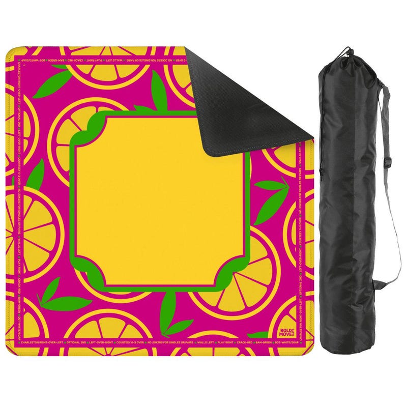Citrus Mahjong Mat 31.5" (80cm) Lemon w/Inst
