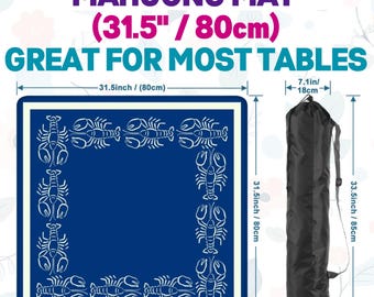 Lobster Border Mahjong Mat 31.5" (80cm)