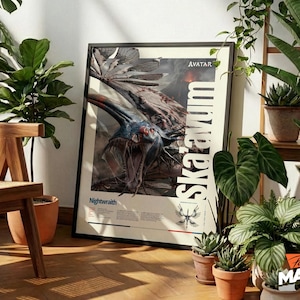 Póster de Avatar Nightwraith: Arte mural de la criatura dinámica de Pandora, impresión de la película de ciencia ficción Fire & Ash, sin marco