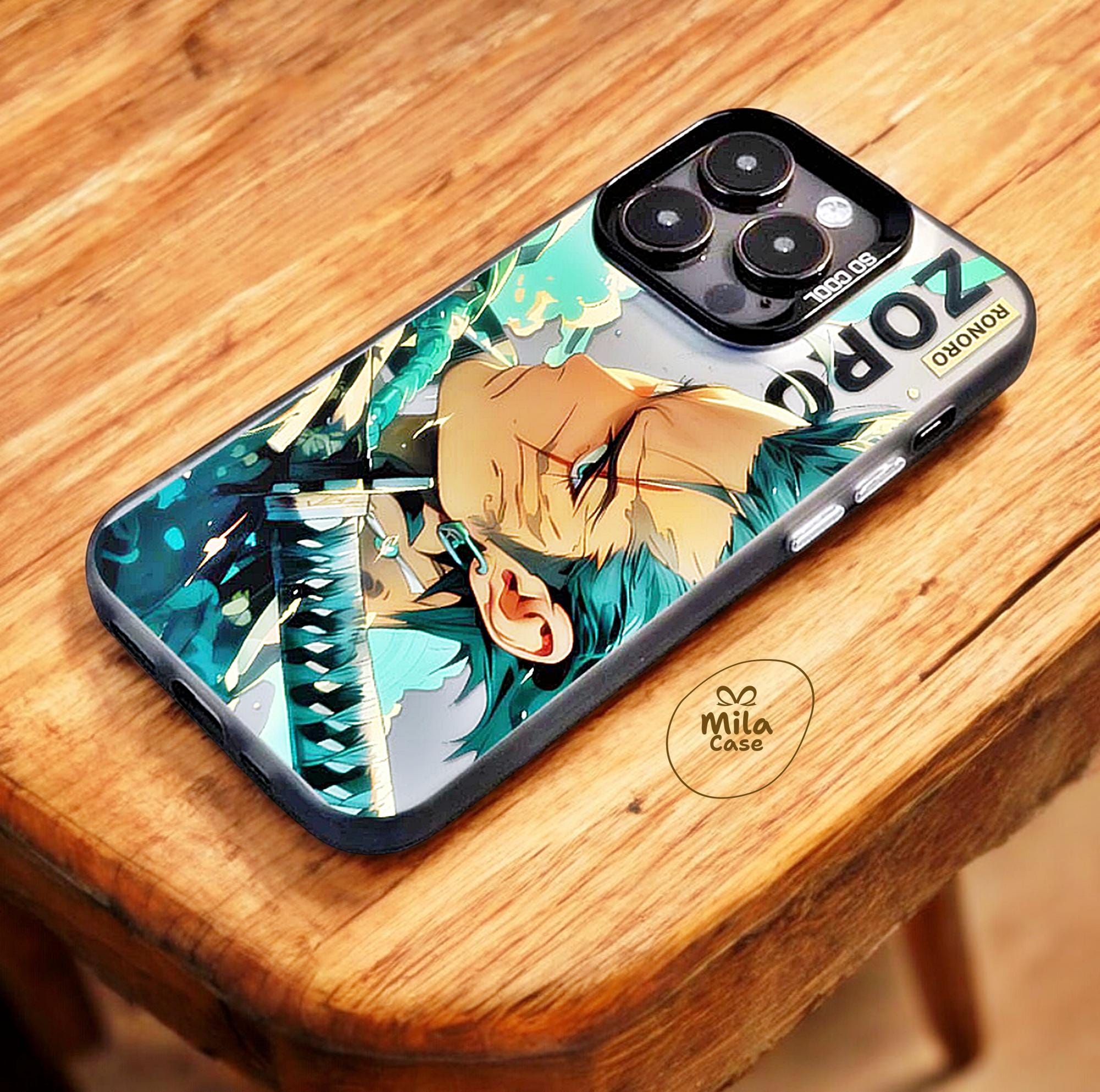 One Piece Zoro iPhone Case Textured Anime Cover for iPhone 16 15