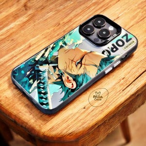 One Piece Zoro iPhone-skal med texturerat anime-fodral för iPhone 16 15 14 13 12 11 Pro Max Plus XR XS