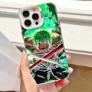 One Piece Zoro iPhone Case Textured Anime Cover for iPhone 16 15