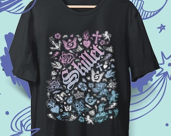 スキレットバンドのユニセックスTシャツ、スキレットのスウェットシャツ、スキレットのパーカー、スキレットのグッズ2026ツアー