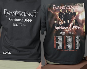 ユニセックス エヴァネッセンス シャツ ゴシックロックバンドTシャツ、美的グランジTシャツ 音楽好きへのギフトアイデア