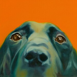 Labrador, canvas print of an original oilpainting by Thuline
