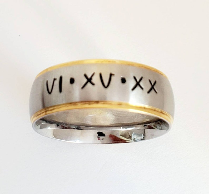 His & Her Matching Rings Personalized Rings Wedding Bands Etsy