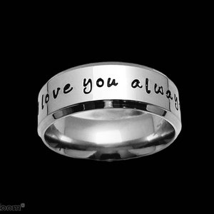 Man custom ring/men comfort fit name ring/Men custom wedding band/Father's day ring/Dad ring/Stainless steel men name ring/men name ring