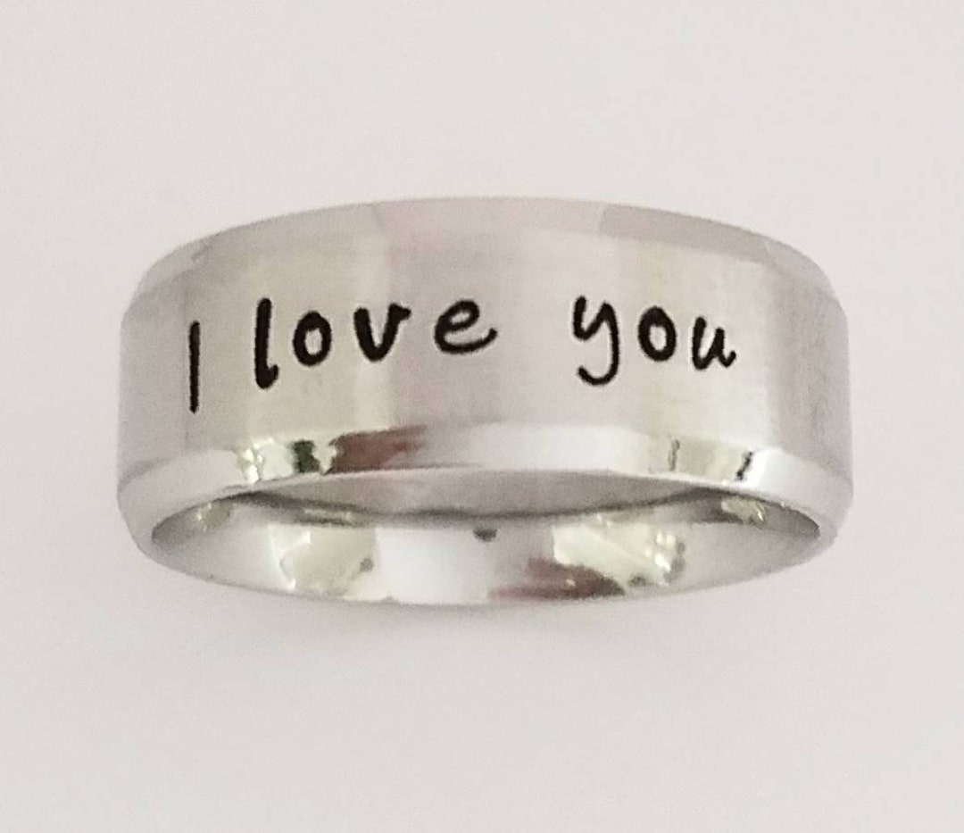 Name Ring Personalized Name Ring Man's Name Ring Etsy