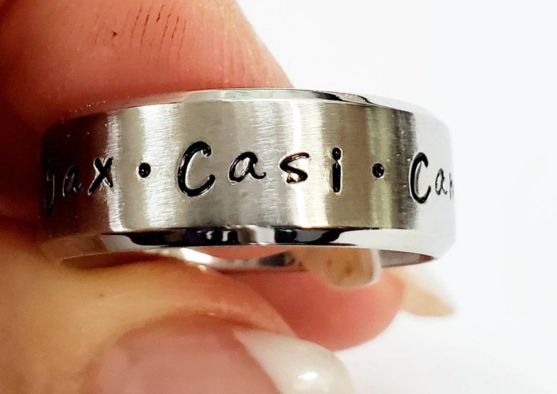 Name Ring Personalized Name Ring Man's Name Ring Etsy