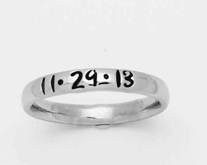 Stacking Name Ring Personalized Name Ring Custom Name Ring Etsy