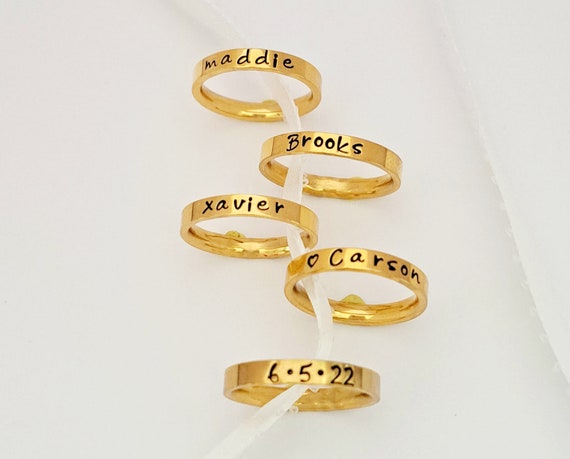 Custom Double Name Ring | Name Ring | Personalized Ring | Your Name Ring |  Two Size Ring | Best Gift 2022 Jewelry - Customized Rings - AliExpress