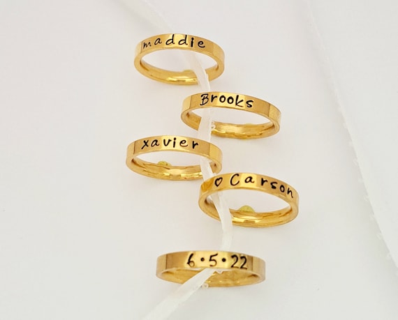 Custom Double Name Ring | Name Ring | Personalized Ring | Your Name Ring |  Two Size Ring | Best Gift 2022 Jewelry - Customized Rings - AliExpress