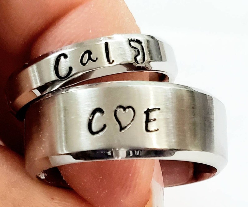 Name Ring Personalized Name Ring Man's Name Ring Etsy