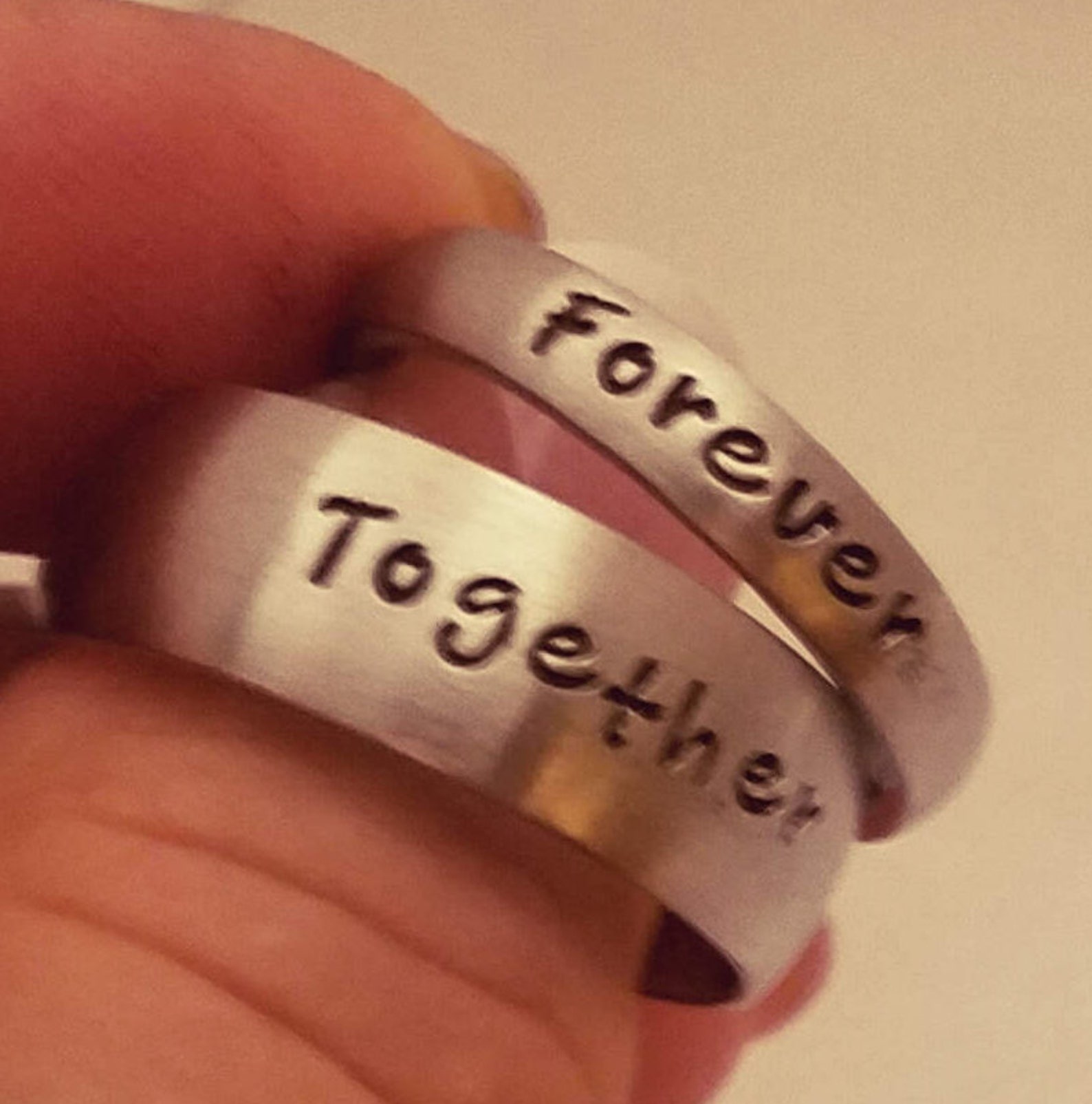 Couples Engraved rings Couples Rings His & Her Ring set Etsy