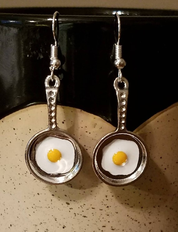 2019 Cute Fried Egg Earrings Hook Frying Pan Earrings Food Earrings Jewelry Gift