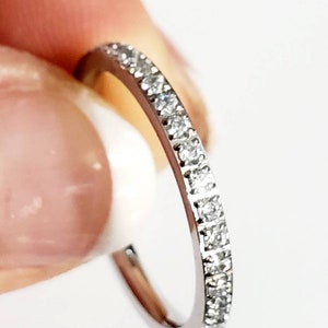 3 pc. set,Personalized stacking rings, Mom's ring, Eternity Band, Name ring, stacking name rings, wedding ring, CZ ring,Inspired ring, image 4