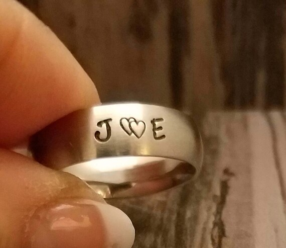Name Ring Wedding Bandpersonalized Ring Mother S Ring Etsy