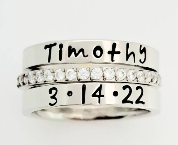 Name rings etsy discount
