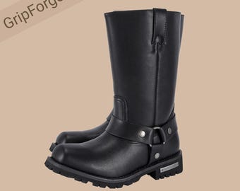 Bottes De Rodéo Western Vintage – Noir – Fait Main – Taille US 7.5 (EU 37) – Femme