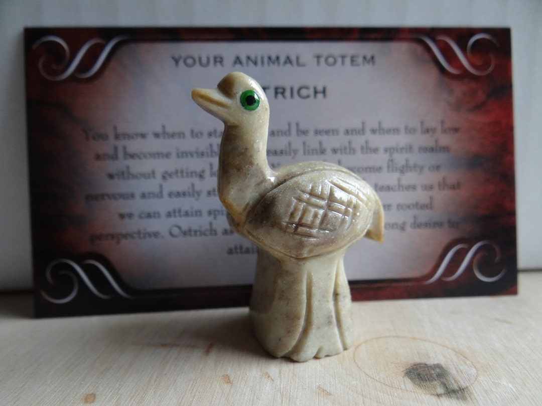 Hand Carved OSTRICH Animal Spirit Totem for Spiritual Etsy